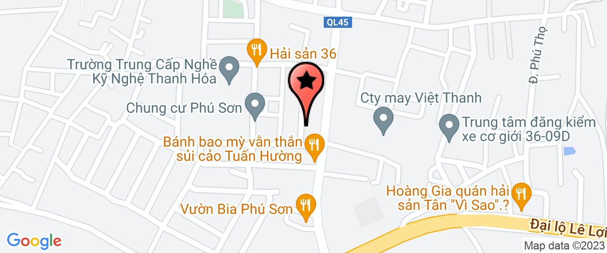 Bản đồ đến địa chỉ Văn Phòng Đại Diện - Công Ty Cổ Phần Xuất Nhập Khẩu Nông Sản Thanh Hóa