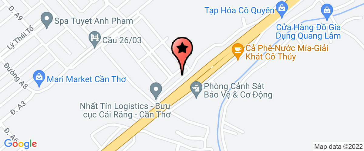 Bản đồ đến địa chỉ Chi Nhánh Công Ty Cổ Phần Sơn Hà Sài Gòn Tại Cần Thơ