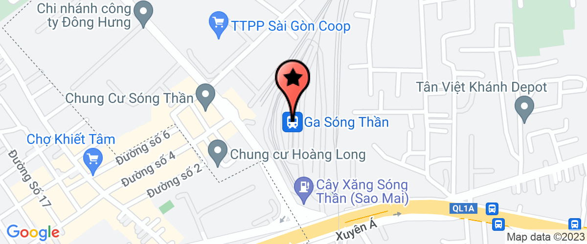 Bản đồ đến địa chỉ Công Ty TNHH Một Thành Viên Vận Tải Đường Sắt Hà Nội - Chi Nhánh Vận Tải Đường Sắt Phía Nam