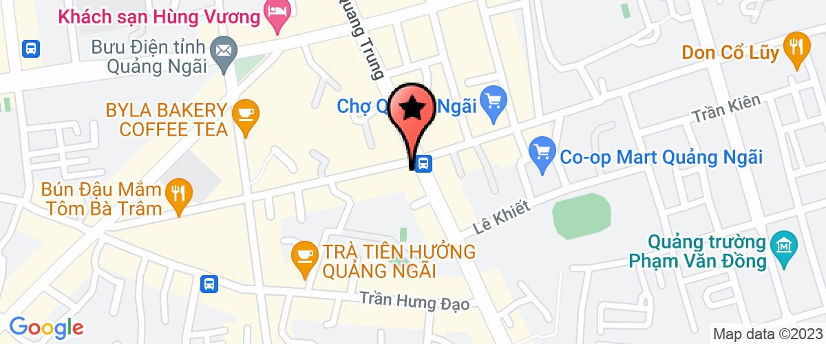 Bản đồ đến địa chỉ Trung Tâm Dịch Vụ Thương Mại Quảng Ngãi - Chi Nhánh Công Ty Cổ Phần Du Lịch Quảng Ngãi