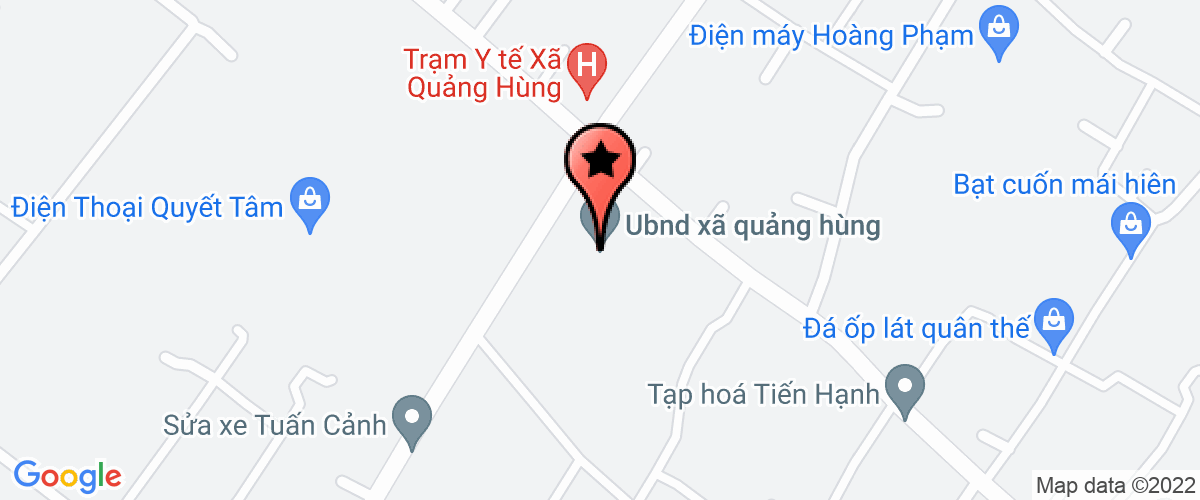 Bản đồ đến địa chỉ Hợp tác xã dịch vụ tiêu thụ điện năng xã Quảng Hùng