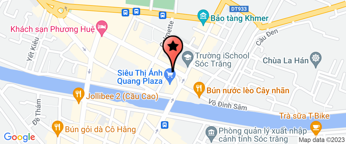 Bản đồ đến địa chỉ Chi Nhánh Sóc Trăng - Công Ty Trách Nhiệm Hữu Hạn Thương Mại-Dịch Vụ Yến Sào Việt Nam