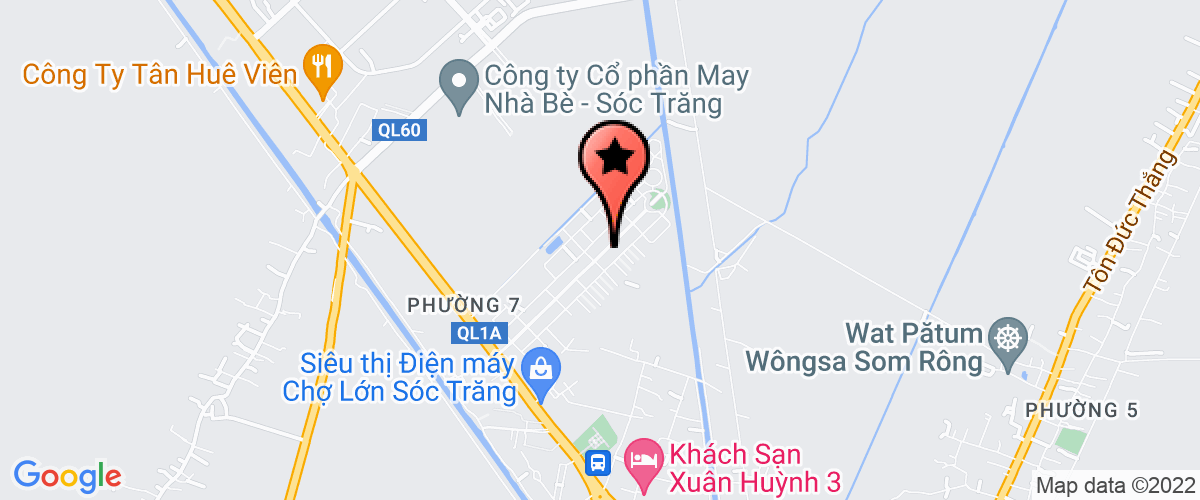 Bản đồ đến địa chỉ Chi Nhánh Công Ty Cổ Phần Xây Dựng Sóc Trăng - Cửa Hàng Sách Thiết Bị Trường Học