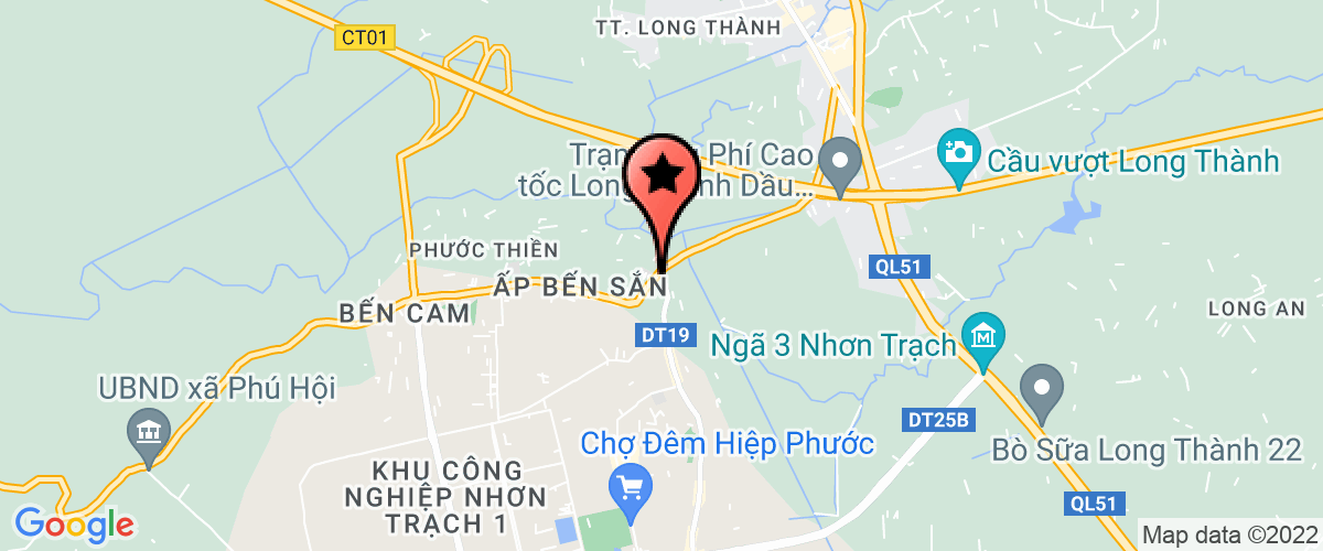 Bản đồ đến địa chỉ Công Ty TNHH Một Thành Viên Đầu Tư Sản Xuất Thương Mại Phước Tân Long