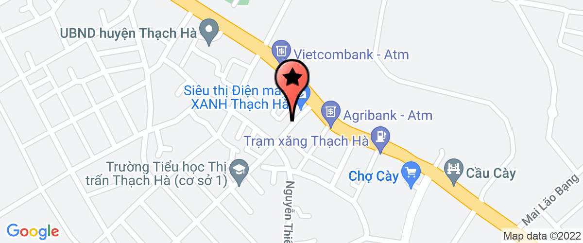 Bản đồ đến địa chỉ Chi Nhánh Công Ty Cổ Phần Phát Hành Sách Hà Tĩnh - Hiệu Sách Nhân Dân Huyện Thạch Hà