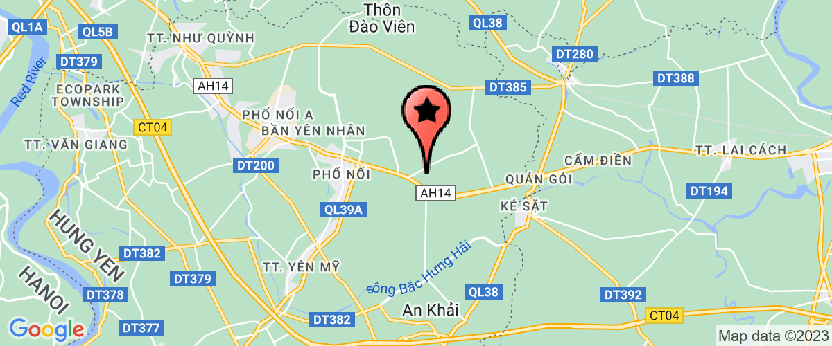 Bản đồ đến địa chỉ Công Ty TNHH Đông Phương Dh Hưng Yên