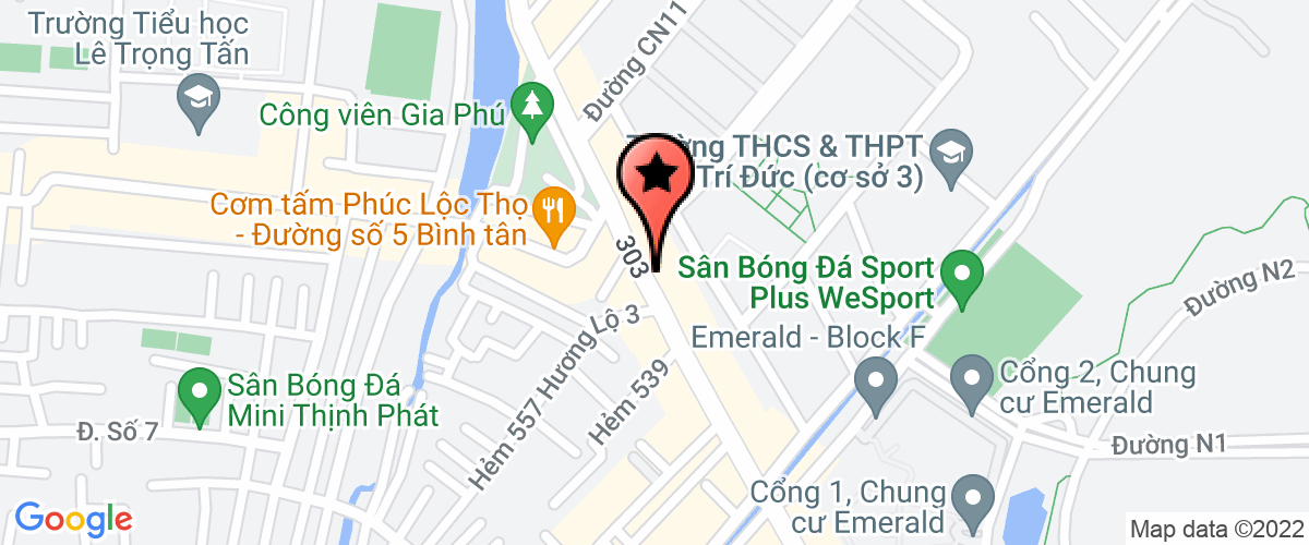 Bản đồ đến địa chỉ Công Ty TNHH Thương Mại - Dịch Vụ Vận Tải Trung Tín