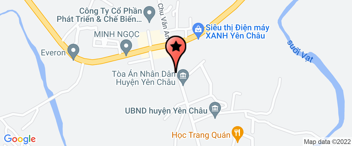 Bản đồ đến địa chỉ Công Ty Cổ Phần Thực Phẩm Bắc Việt Yên Châu