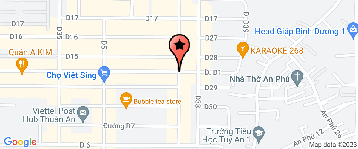 Bản đồ đến địa chỉ Chi Nhánh Bình Dương - Công Ty Cổ Phần Phát Triển Rượu Việt