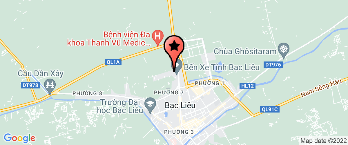 Bản đồ đến địa chỉ Công Ty TNHH Một Thành Viên Nguyễn Ngọc Bạc Liêu