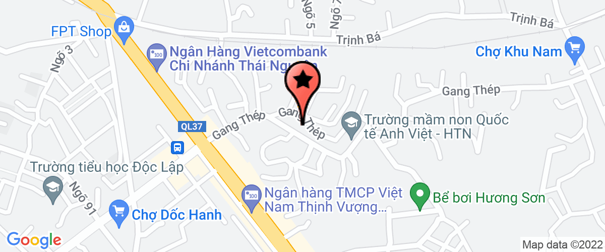 Bản đồ đến địa chỉ Doanh Nghiệp Tư Nhân Việt Hùng Thái Nguyên