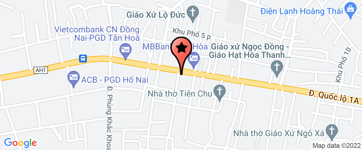 Bản đồ đến địa chỉ Công Ty Trách Nhiệm Hữu Hạn Một Thành Viên Thái Hoàng Bạc Liêu