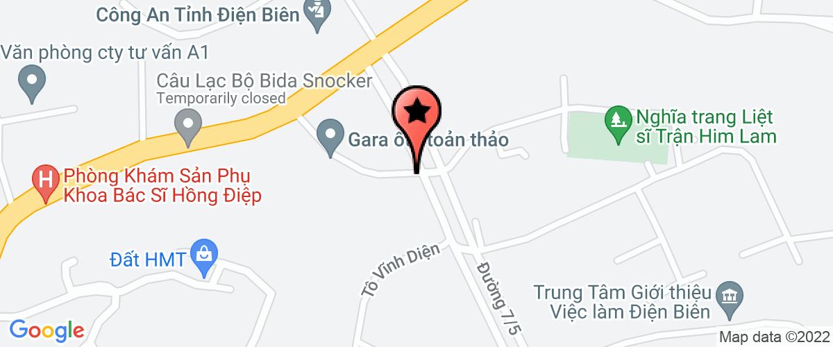 Bản đồ đến địa chỉ Công ty Cổ phần Đầu tư xây dựng và Quản lý đường bộ II Điện Biên