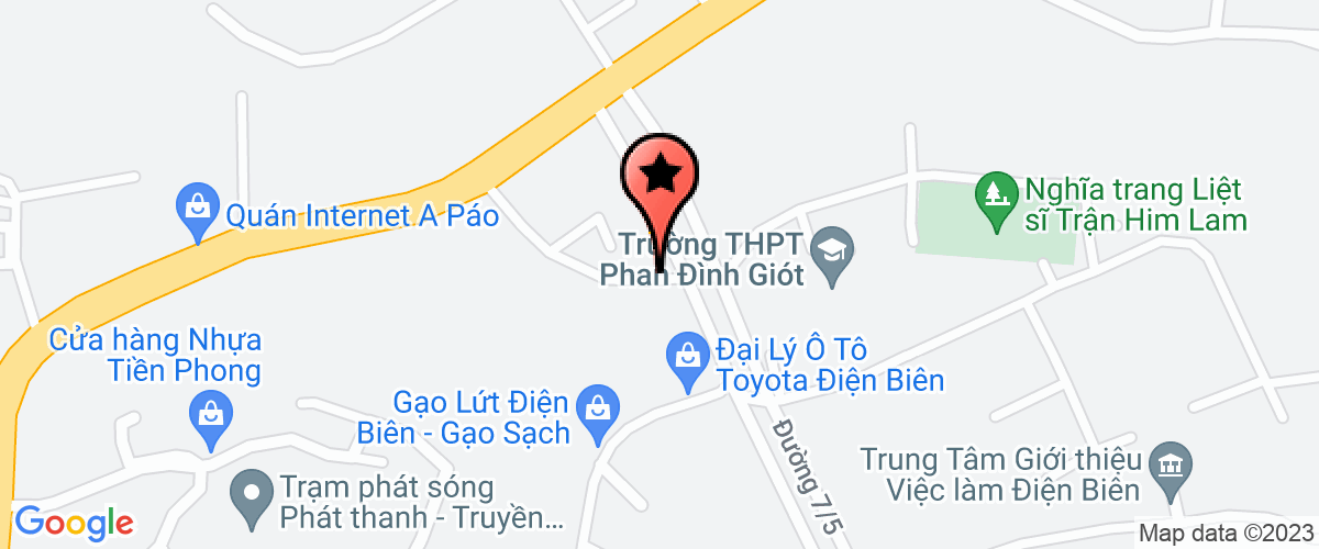 Bản đồ đến địa chỉ Chi Nhánh Công Ty Trách Nhiệm Hữu Hạn Một Thành Viên Tây Bắc Tại Tỉnh Điện Biên