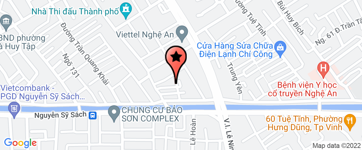 Bản đồ đến địa chỉ Trung tâm Văn hóa - Thể thao Thành Phố Vinh