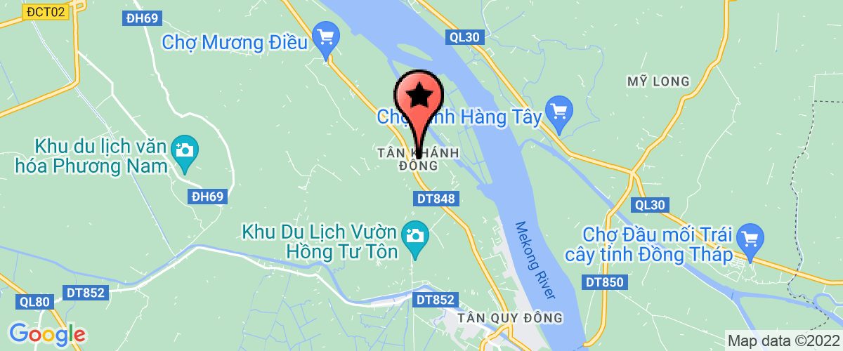 Bản đồ đến địa chỉ UBND Xã Tân Khánh Đông (UNT)
