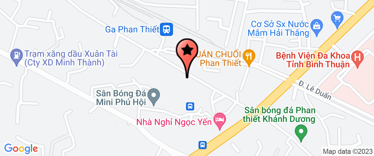 Bản đồ đến địa chỉ Chi Nhánh Vận Tải Đường Sắt Bình Thuận - Công Ty Cổ Phần Vận Tải �ường Sắt Sài Gòn
