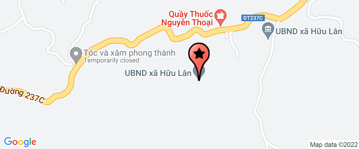 Bản đồ đến địa chỉ UBND xã Hữu Lân