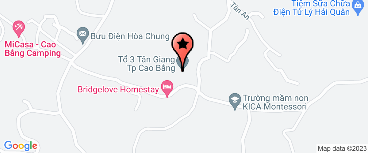 Bản đồ đến địa chỉ Công Ty CP Thương Mại Và Du Lịch Hoàng Ninh - Văn Phòng Đại Diện Thành Phố Cao Bằng