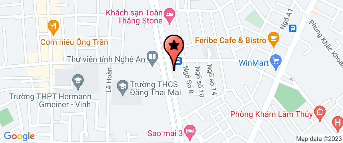 Bản đồ đến địa chỉ Chi Nhánh Công Ty TNHH Đại Lý Bảo Hiểm Canada - Việt Nam Tại Nghệ An
