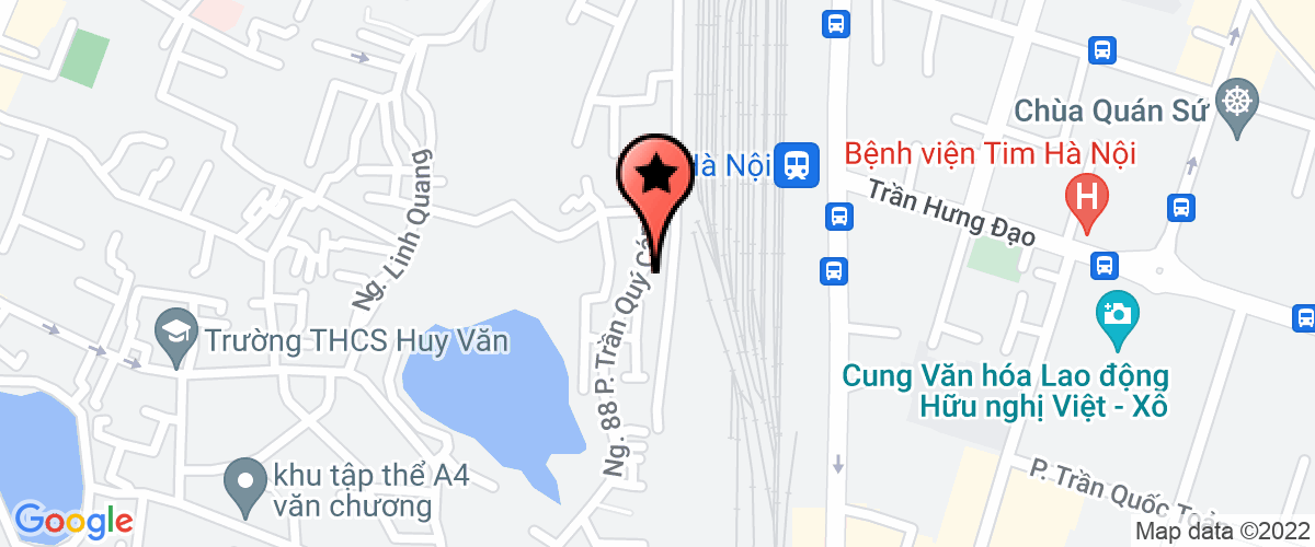 Bản đồ đến địa chỉ Công Ty TNHH Mtv Vận Tải Đường Sắt Hà Nội - Chi Nhánh Vận Tải Đường Sắt Hà Nội