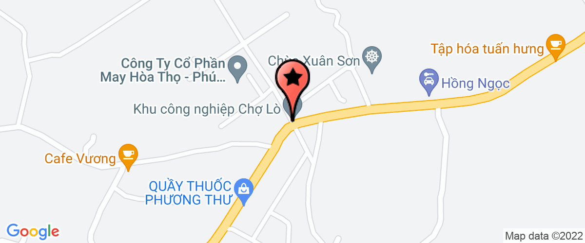Bản đồ đến địa chỉ Công Ty CP May Hòa Thọ - Phú Ninh