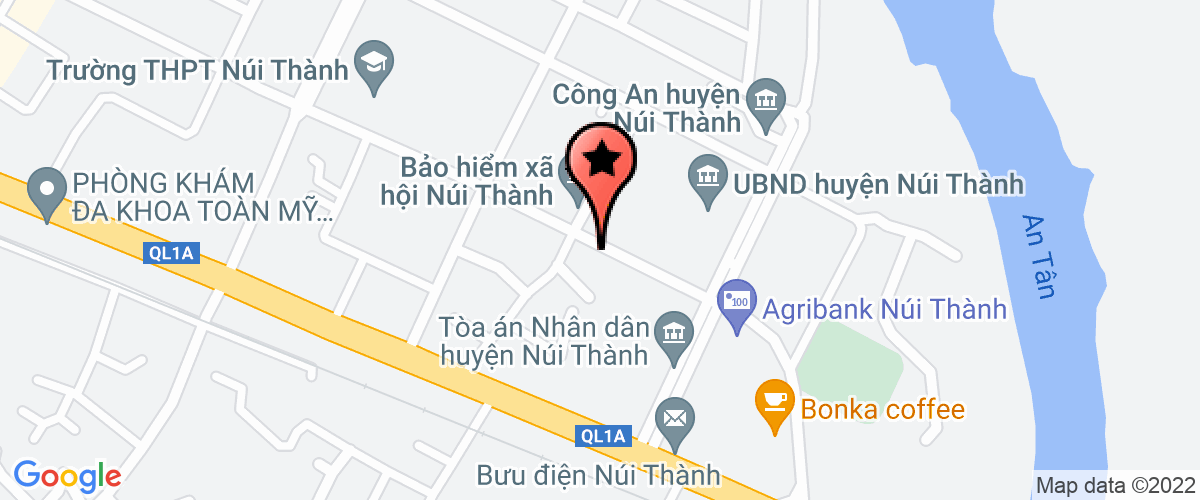 Bản đồ đến địa chỉ UBND thị trấn Núi Thành