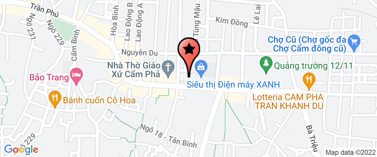 Bản đồ đến địa chỉ Chi nhánh công ty cổ phần lương thực Đông Bắc tại thị xã Cẩm Phả