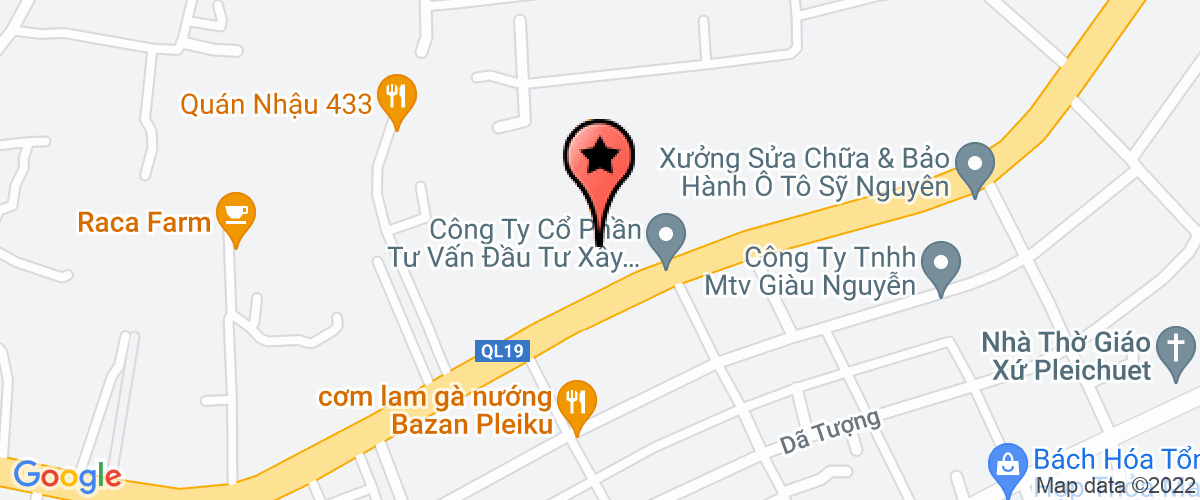 Bản đồ đến địa chỉ Công Ty Trách Nhiệm Hữu Hạn Thiên Ân Auto Gia Lai