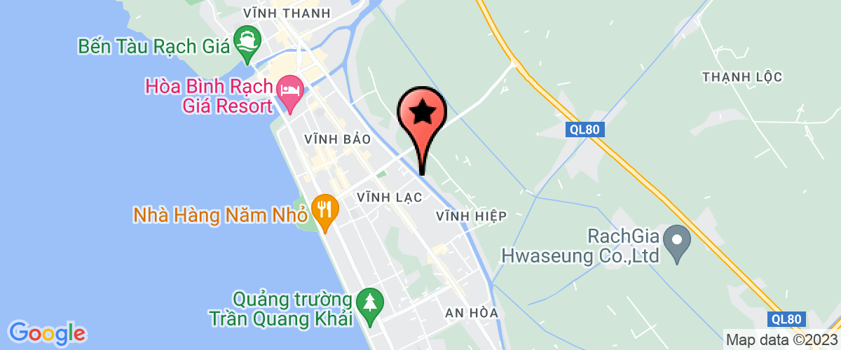 Bản đồ đến địa chỉ Công Ty TNHH Một Thành Viên Kiến Trúc Xây Dựng Nam Long Kiên Giang