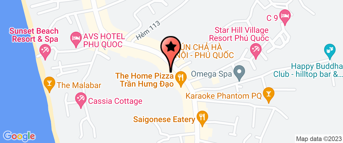 Bản đồ đến địa chỉ Công Ty Trách Nhiệm Hữu Hạn Một Thành Viên Du Lịch Cẩm Huy Phú Quốc