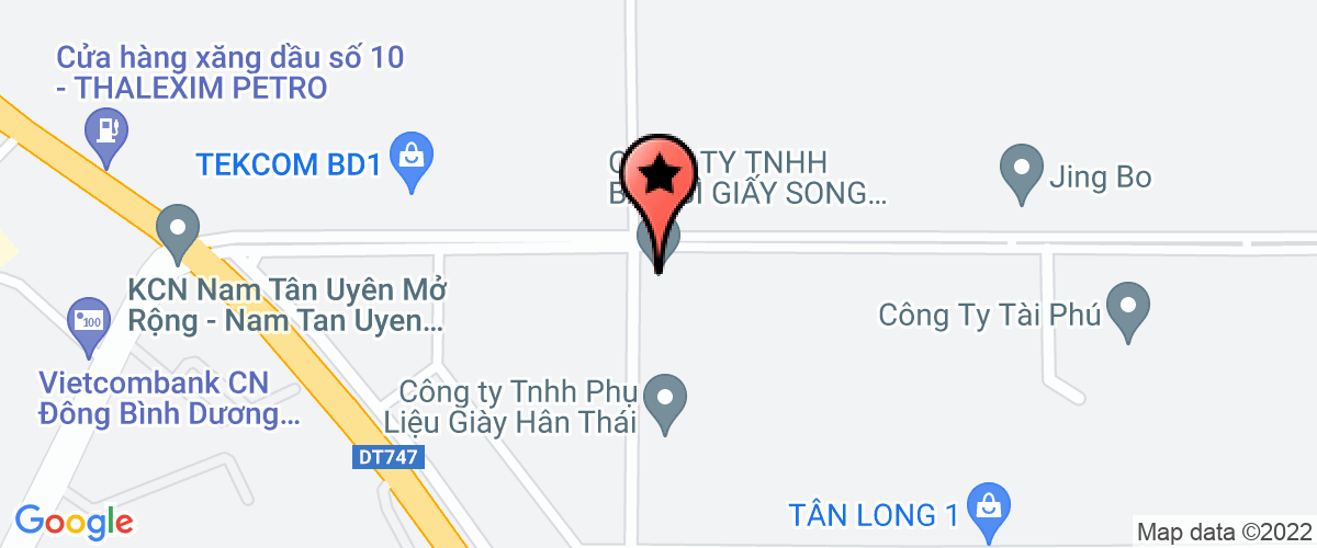 Bản đồ đến địa chỉ Công Ty TNHH Bao Bì Giấy Song Nam Long
