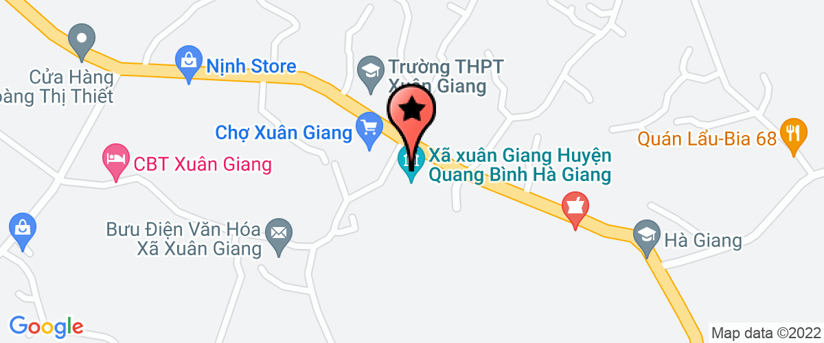 Bản đồ đến địa chỉ UBND xã Xuân giang