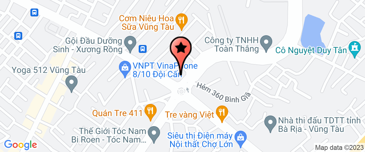 Bản đồ đến địa chỉ Chi Nhánh Công Ty Cổ Phần Thương Mại Tổng Hợp Tỉnh Bà Rịa-Vũng Tàu - Cửa Hàng Xăng Dầu Bình Giã