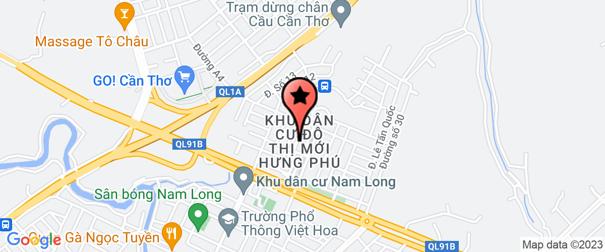 Bản đồ đến địa chỉ Chi nhánh Cty CP Nông trường sông Hậu-Trung tâm phân phối thực phẩm quốc tế TP Cần Thơ