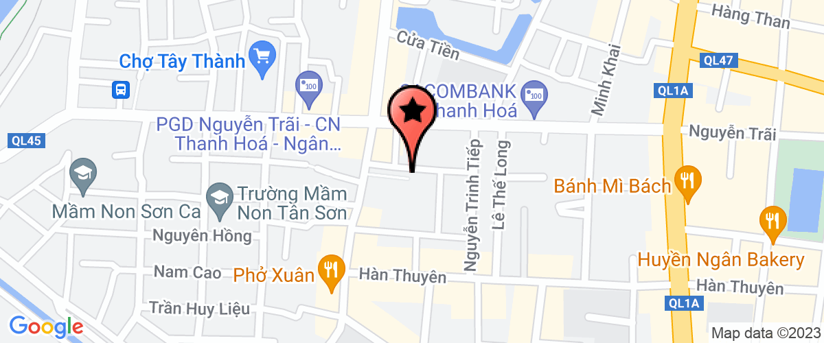 Bản đồ đến địa chỉ Văn Phòng Đại Diện Công Ty TNHH Một Thành Viên Bnb Thanh Hóa