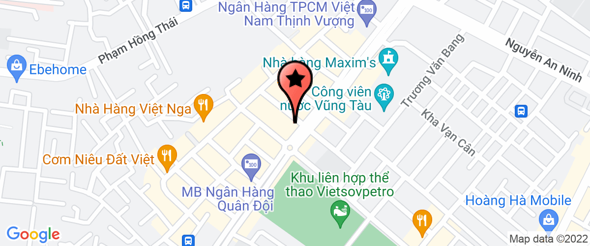 Bản đồ đến địa chỉ Công Ty TNHH Nhà Hàng G20 Vũng Tàu