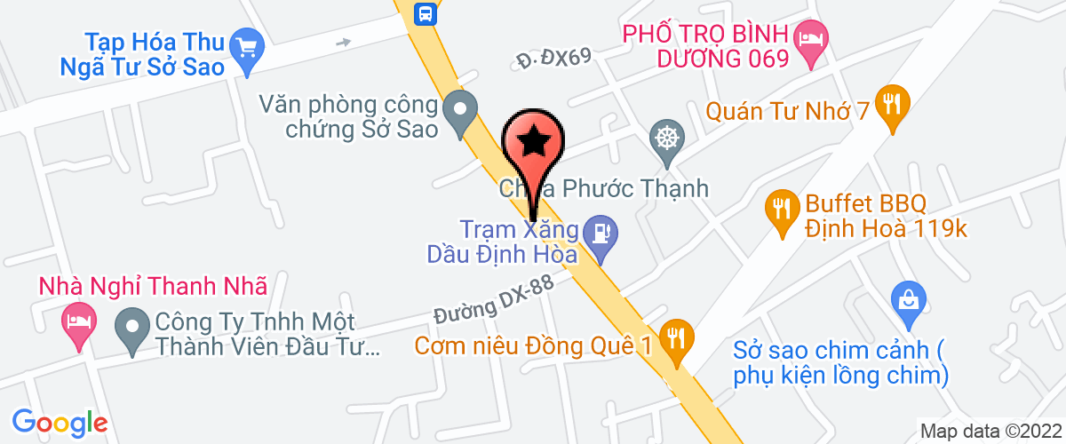 Bản đồ đến địa chỉ Chi Nhánh Công Ty TNHH Xăng Dầu Phú Lợi - Trạm Xăng Dầu Định Hòa