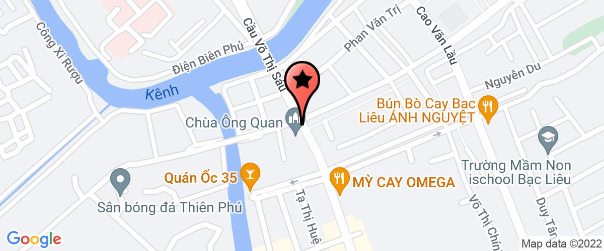 Bản đồ đến địa chỉ Công Ty TNHH Thương Mại - Dịch Vụ Thanh Phong Bạc Liêu