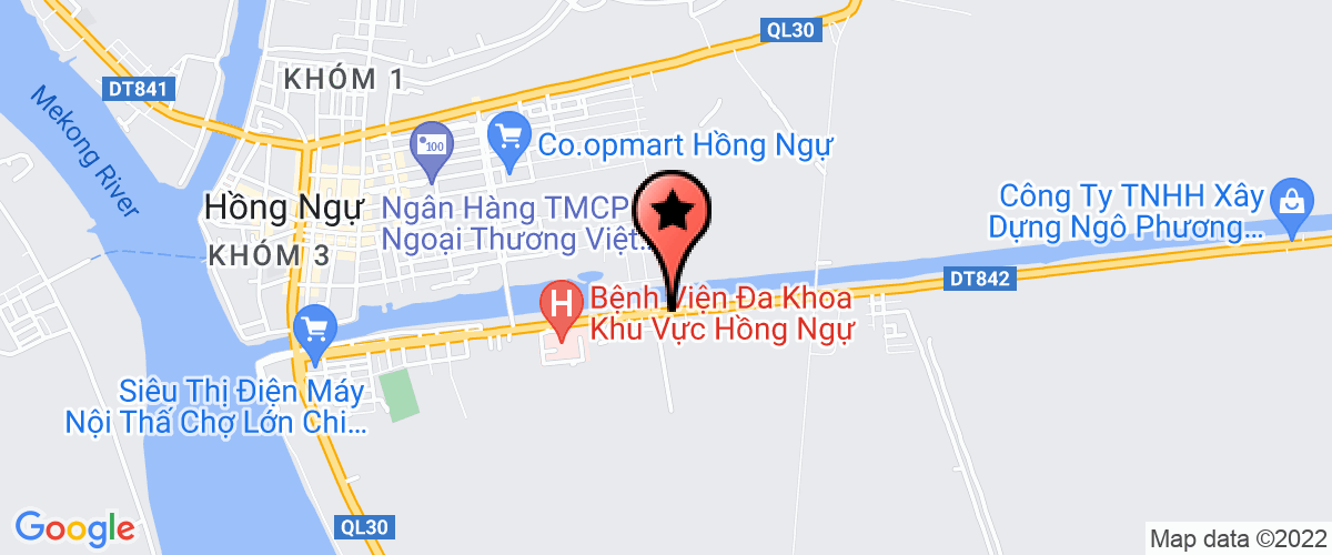 Bản đồ đến địa chỉ Uỷ ban lâm thời Mặt trận Tổ quốc Việt Nam thị xã Hồng Ngự