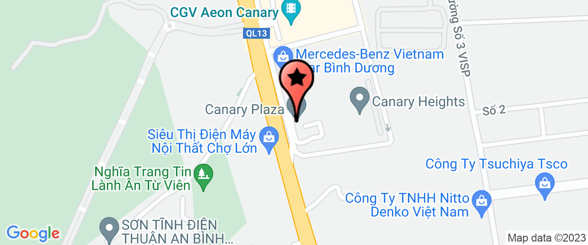 Bản đồ đến địa chỉ Chi Nhánh Công Ty TNHH Thương Mại Du Lịch Và Dịch Vụ Sông Hàn Tại Tỉnh Bình Dương