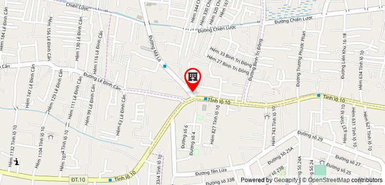 Bản đồ đến địa chỉ Công Ty TNHH Kinh Doanh Nhôm Hưng Thịnh