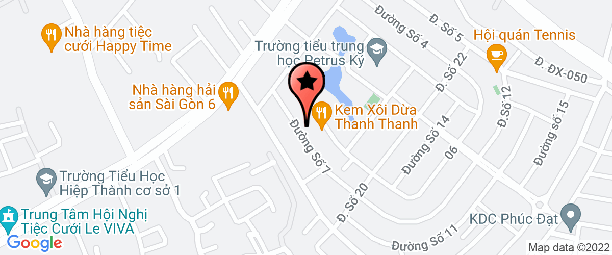 Bản đồ đến địa chỉ Công Ty TNHH Một Thành Viên Sao Thiên Thanh