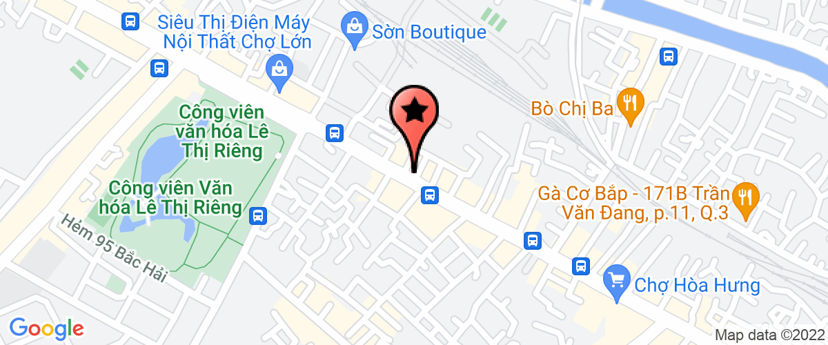 Bản đồ đến địa chỉ Chi Nhánh Cách Mạng Tháng 08 - Công Ty Cổ Phần Y Phục Doanh Nhân