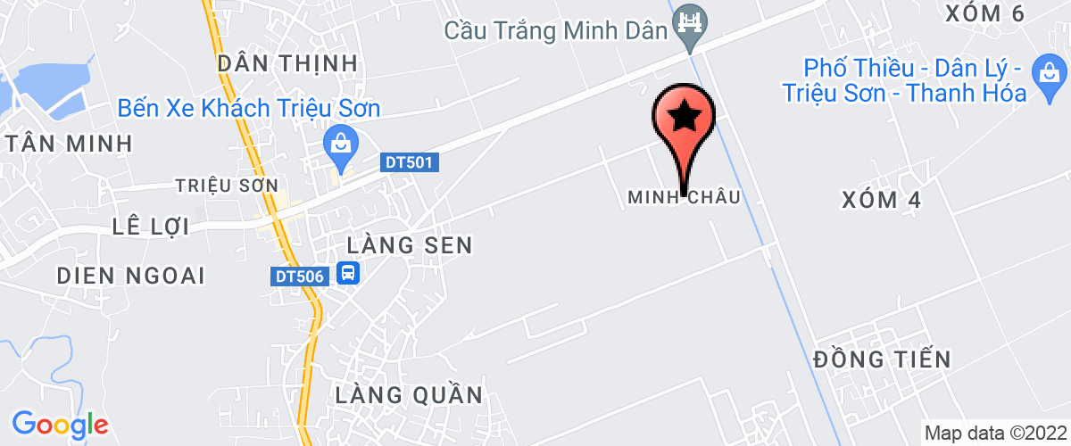 Bản đồ đến địa chỉ Công Ty TNHH Một Thành Viên Sông Chu - Chi Nhánh Triệu Sơn