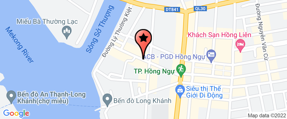 Bản đồ đến địa chỉ Công Ty Trách Nhiệm Hữu Hạn Thực Phẩm Sạch Hồng Ngự