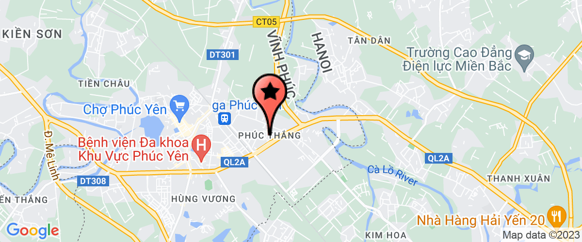 Bản đồ đến địa chỉ Địa Điểm Kinh Doanh Phúc Yên Của Công Ty TNHH Nippon Konpo Việt Nam
