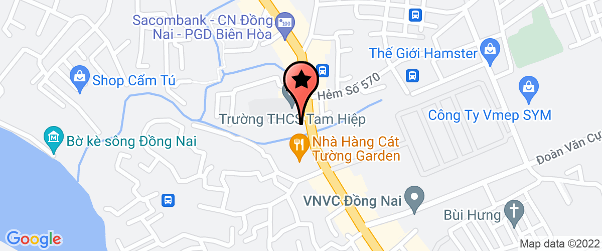 Bản đồ đến địa chỉ Chi Nhánh Thành Phố Biên Hòa - Tổng Công Ty Cổ Phần Dệt May Hòa Thọ