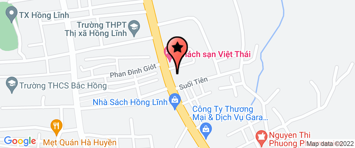 Bản đồ đến địa chỉ Công Ty TNHH Sản Xuất Và Kinh Doanh Hồng Sơn Hà Tĩnh