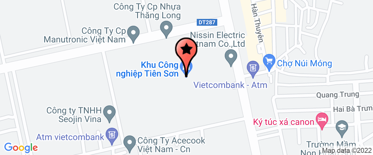 Bản đồ đến địa chỉ Nhà Máy Sữa Đậu Nành Vinasoy Bắc Ninh -Chi Nhánh Công Ty Cổ Phần Đường Quảng Ngãi